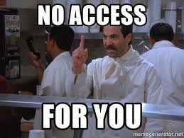 no access for you