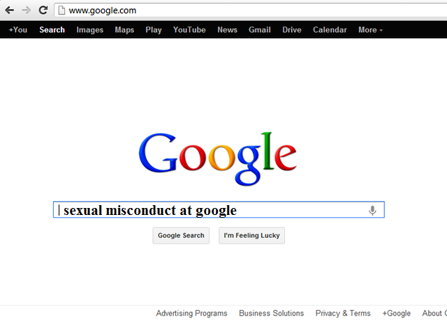 Google sexual misconduct