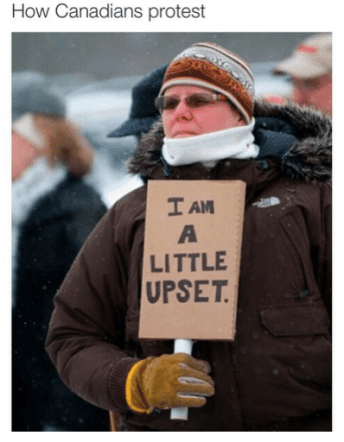 canadian protester